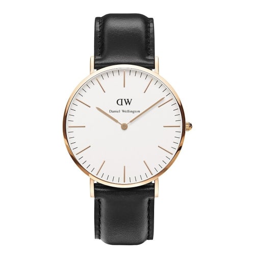 

Daniel Wellington 40mm Rose Gold Leather Belt Sheffield 0107DW