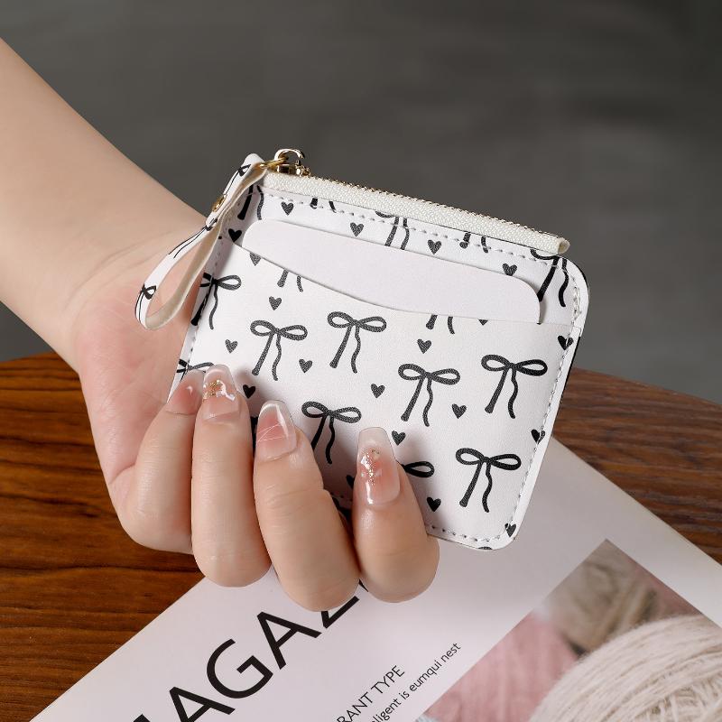 Stylish Bow Coin Purse, Credit Card Holder, Large Capacity Small Card Holder, Slim Coin Purse, Suitable For Women And Girls
