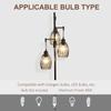 3-Light Floor Lamp, 170cm Industrial Dimmable Standing Lamp with Steel Wire Cage Lampshades for Living Room, Bedroom, Dining Room, Study