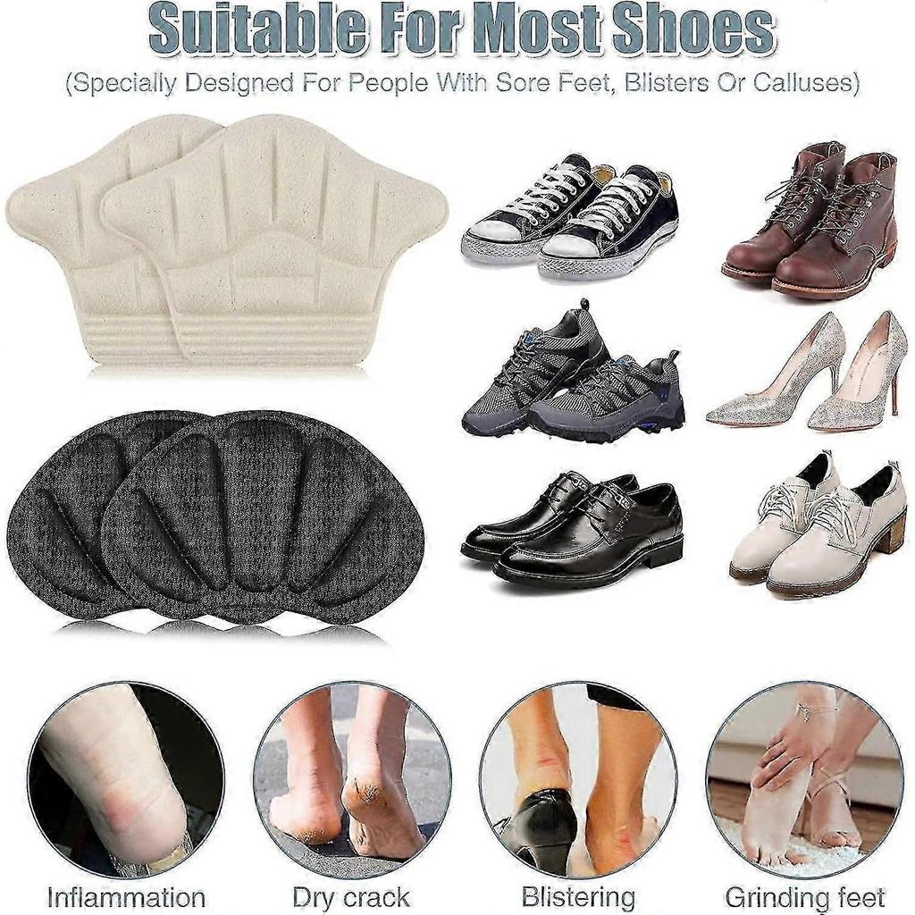 Heel Pads for Shoes, 2 Styles Self-adhesive Non-slip Cushions for Sports and Leather Shoes, High Heels