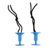 2 Pieces Bodyboard Surfboard Leash Plugs with Cords Strings Blue