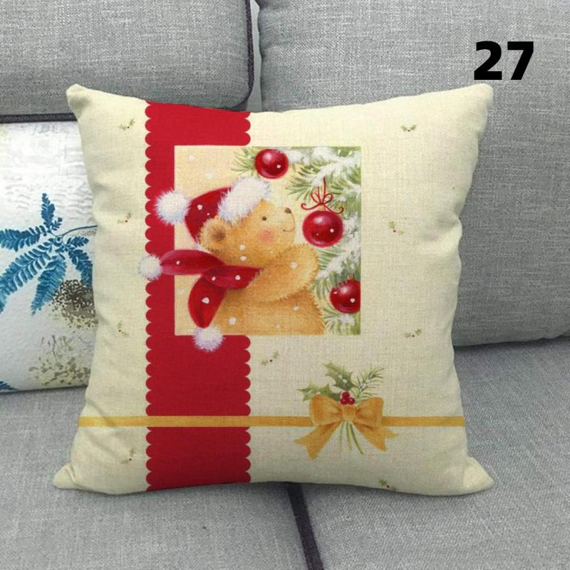 Vánoční jednoduchý dárek na večírek čtvercový povlak na polštář používaný pro domácí dekoraci pohovky na polštář (45 cm * 45 cm)