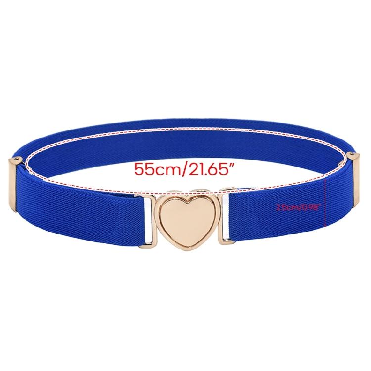 Universal Stretchy Decorative Belt Heart Shape Buckle Waistband Girl Accessories