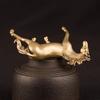 Vintage Copper Horse Statue Lucky Desktop Ornaments Pure Brass Animal Figurines Miniatures Tea Pet Home Decoration Accessories