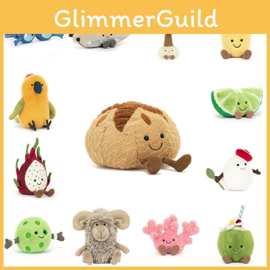 Fruit Dragon Amuseables Chestnut Glasses Rugby Plush Toy Stuffed Doll Kids Gift