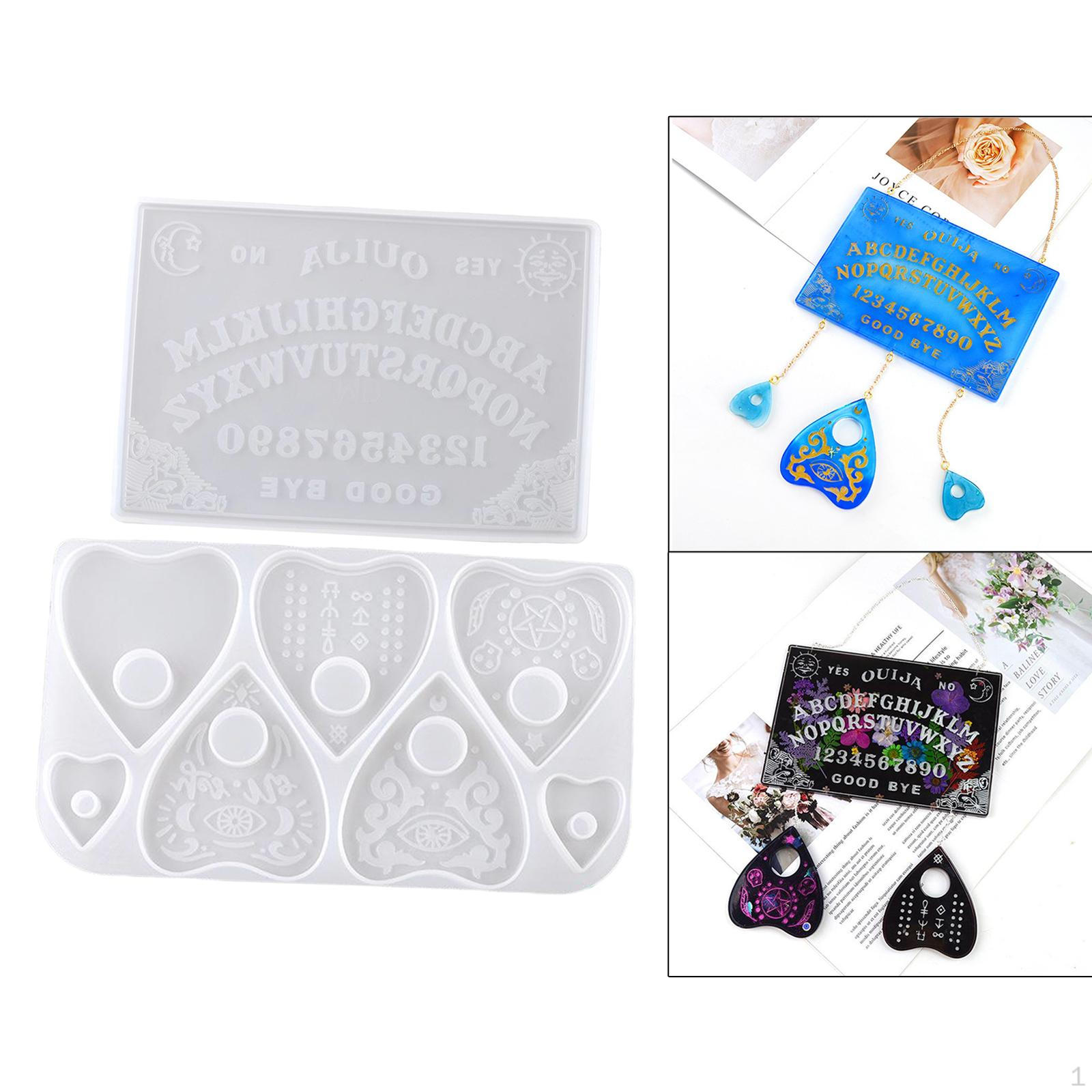 

2 Силиконовые формы для доски Уиджи для изготовления ювелирных подвесок, литье смолой, поделки