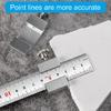15/20/30/40cm Metal Measuring Marking Gauge with Slide Stop Carpentry Square Woodworking Tool Carpenter Scribing Ruler