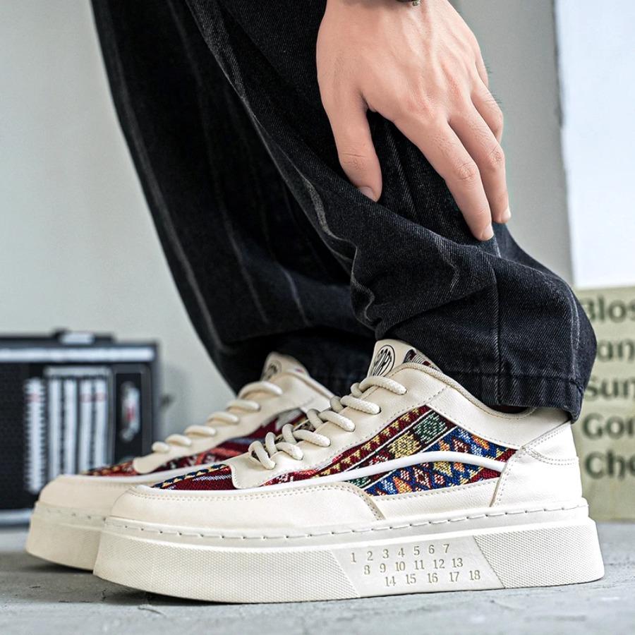 Frühling Neue Trendige Mode Vielseitig Retro Dicke Sohle Bequem Flach Lässig Herrenschuhe Turnschuhe für Männer Herrenschuhe