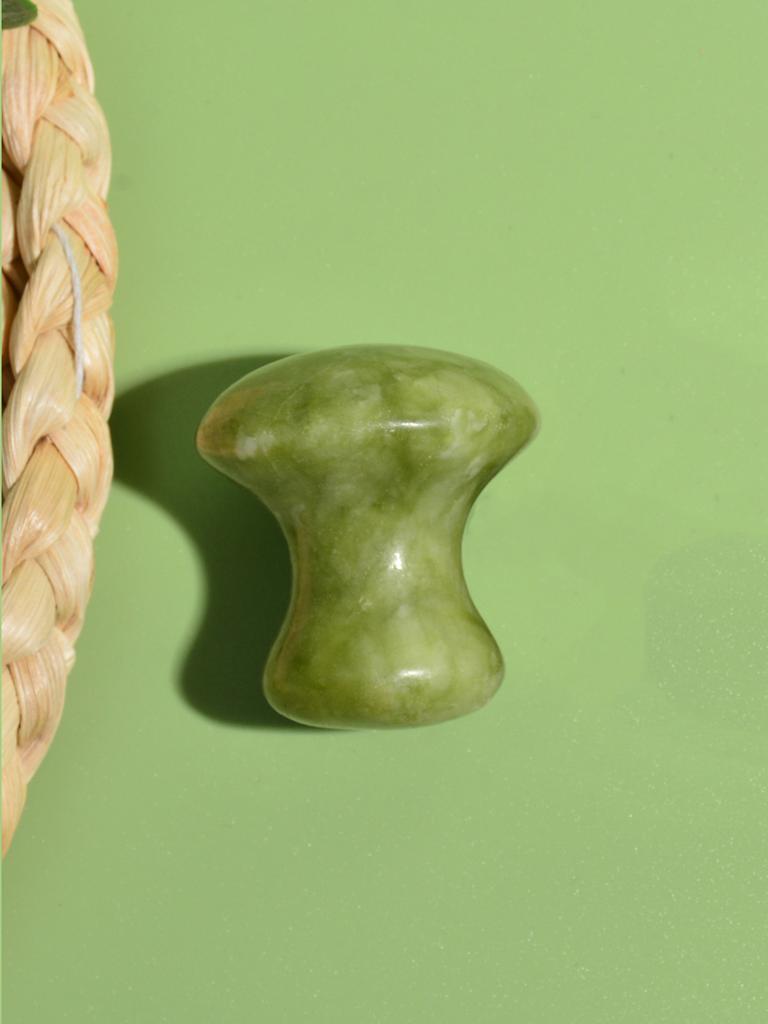1 Pcs Natural Green Quartz Stone Massager Facial Roller Beauty Mushroom Shape Massage Eye Neck Care Slimming Health Beauty Tools