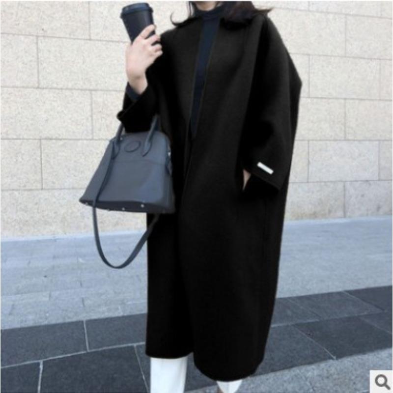In stock, popular women's coats, woolen coats, autumn and winter long straight long coats, tops, women
