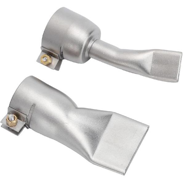 2Pcs Welding Gun Flat Nozzle 20mm Small+40mm Large Tip for Welder Tool Stainless Steel