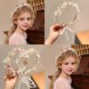 Children's Fairy Princess Flower & Pearl Ribbon Headdress - Sweet Snowflake Headband