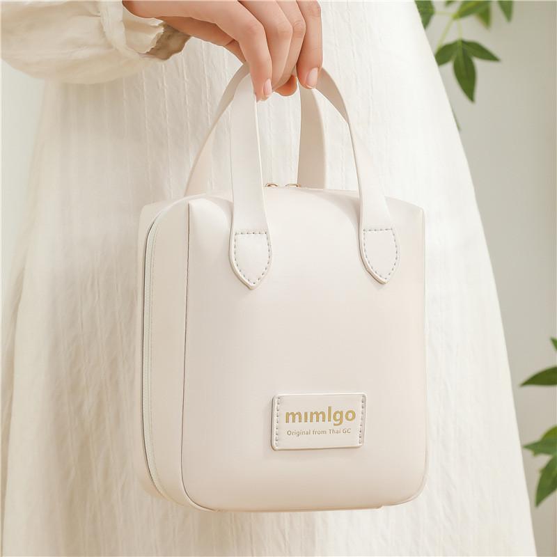 

Shell Pu Toiletry Bags Travel Makeup Pouch Ins Cosmetic Storage Fashionable бежевий