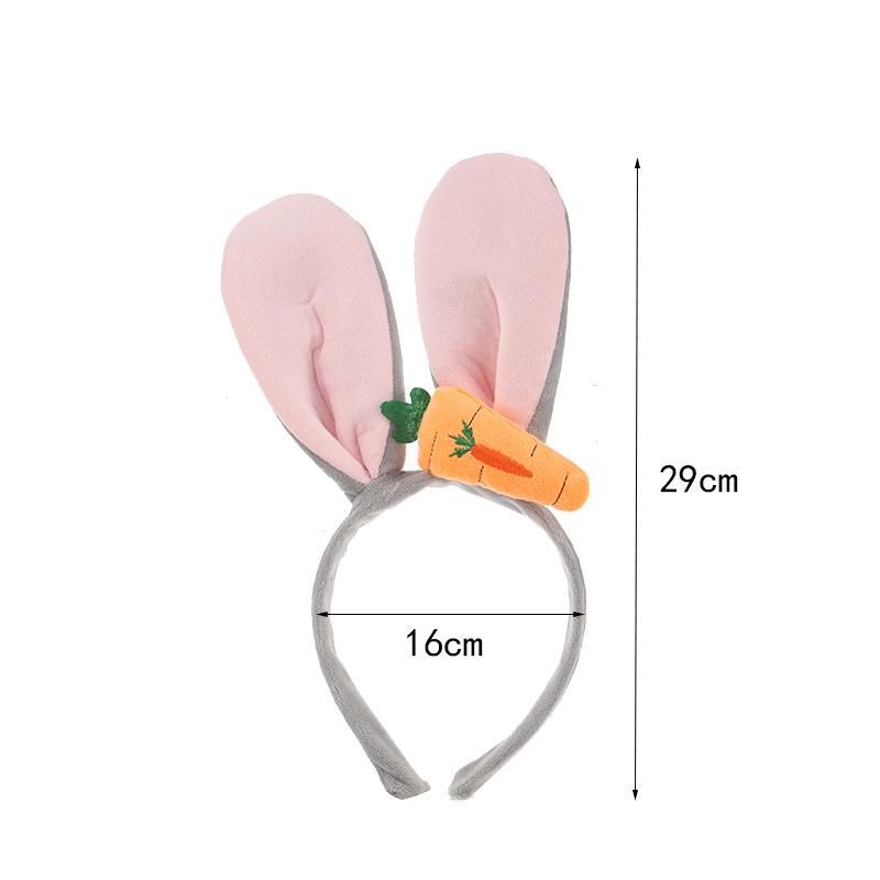 Cute Cartoon Rabbit Carrot Ear Headband - Autumn/Winter Hair Accessory
