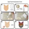 HOOLOOG Fox Puzzle: Wooden Irregular Interlocking Toy, Decorative Painting, Educational Gift, and Piggy Bank.