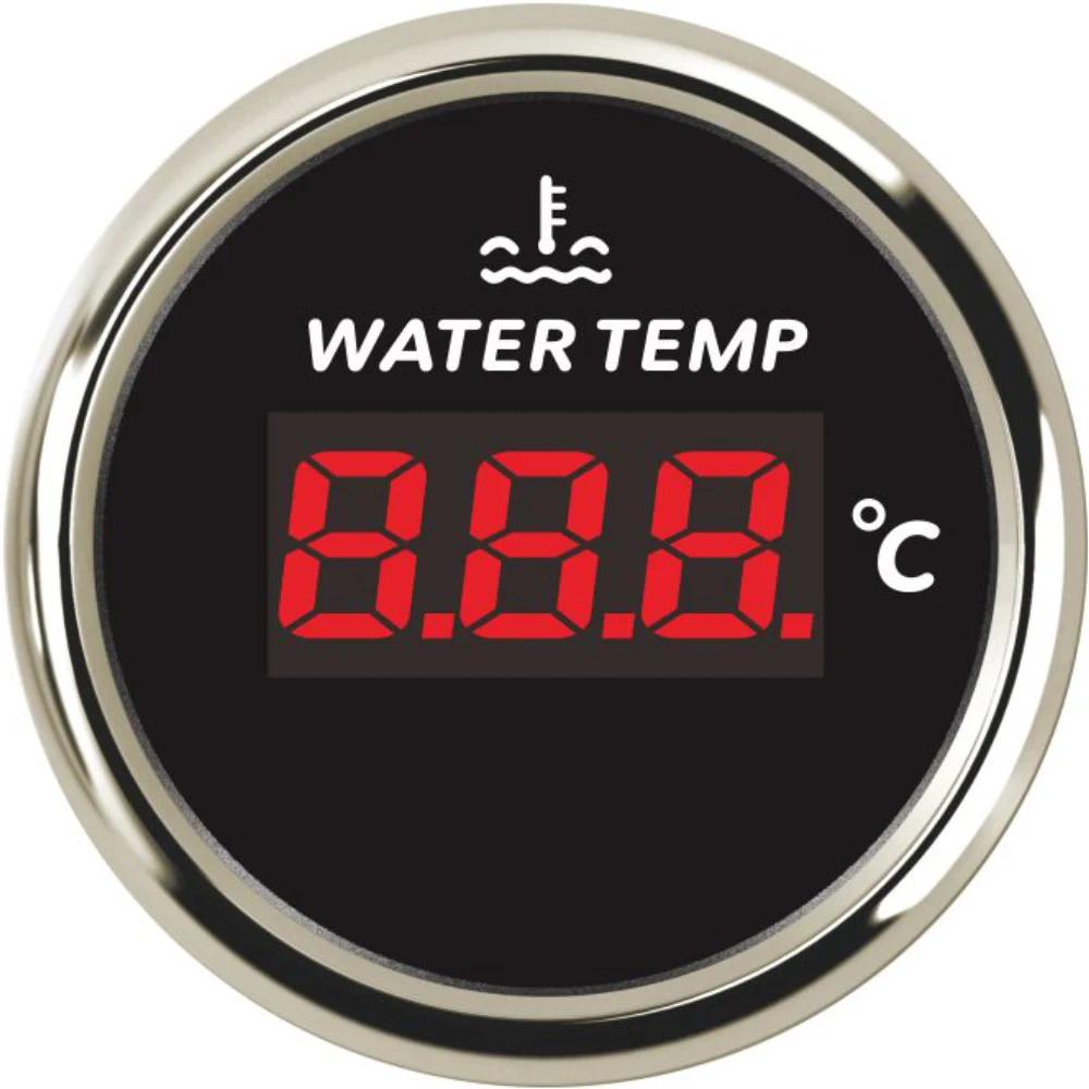 New Universal Waterproof 52mm Water Temp Gauge Temperature Meter 40-120℃ with Red Backlight for Motorcycle Car Boat Yacht 12/24V