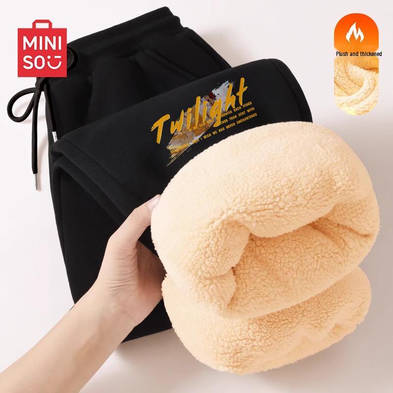 

MINISO Men s Sherpa Fleece Jogger Sweatpants 2XL