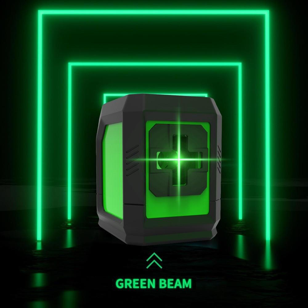 Mini Portable High-Precision 2-Line Laser Level with Green Light and Infrared