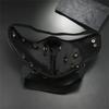 Rivet Chain Embellished PU Leather Face Mask Punk Gothic Cosplay Props For Theater Parties Halloween Costume Event