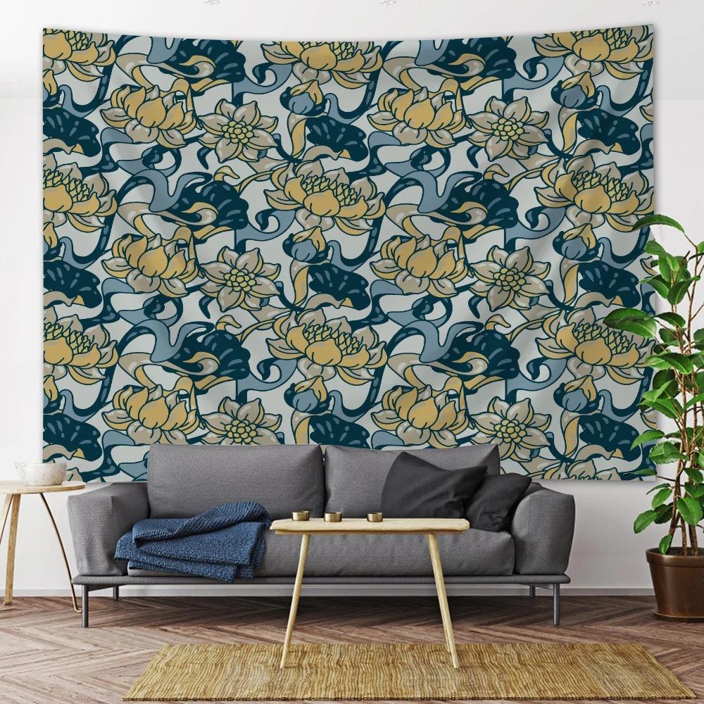 צמח פרח מנדלה שטיח קיר דקורטיבי לבית משרד סלון