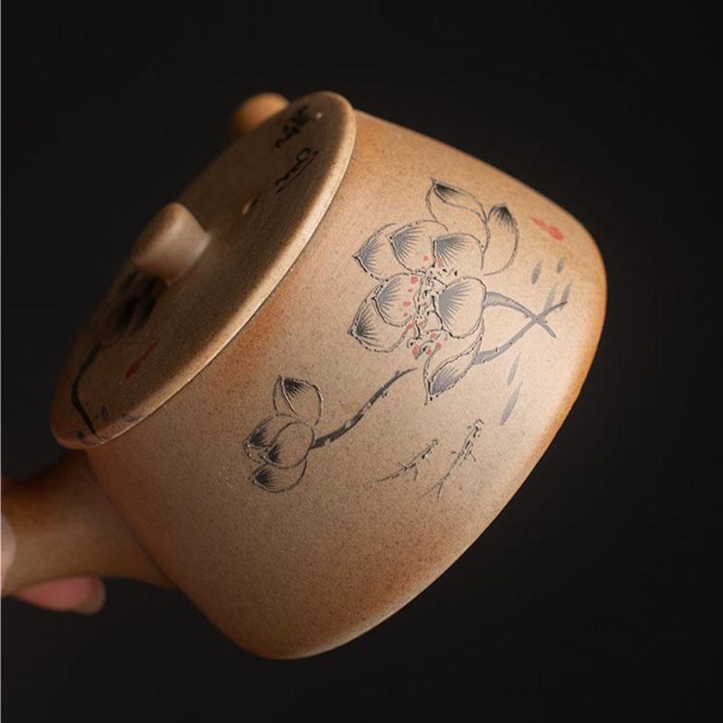 Coarse Pottery Separation Large Capacity Teapot Warmer Set Desktop Heated Candle Wax Holder Household Tearoom Incense Burner
