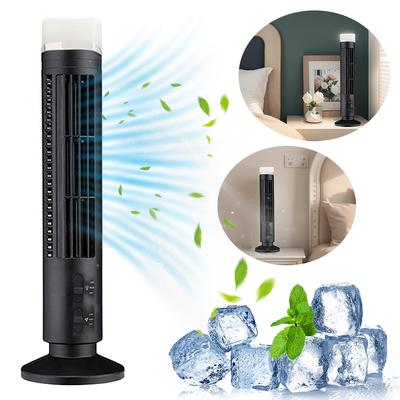 Elektrický LED věžový ventilátor USB Vertikální bezlopatkové ventilátory 2rychlostní ztlumený chladič Mini ventilátor klimatizace Stolní chladicí ventilátory pro domácí auto