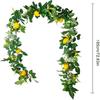 IUIBMI 6 Feet Artificial Lemon Garlands Spring Fruit Garland with Lemons Artificial Lemons Vines Garland for Front Door Home Kitchen Party Wedding