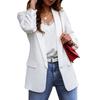 Chic Lady Autumn Lapel Solid Color Slim Fit Coat Long Sleeve Women Jacket Blazer