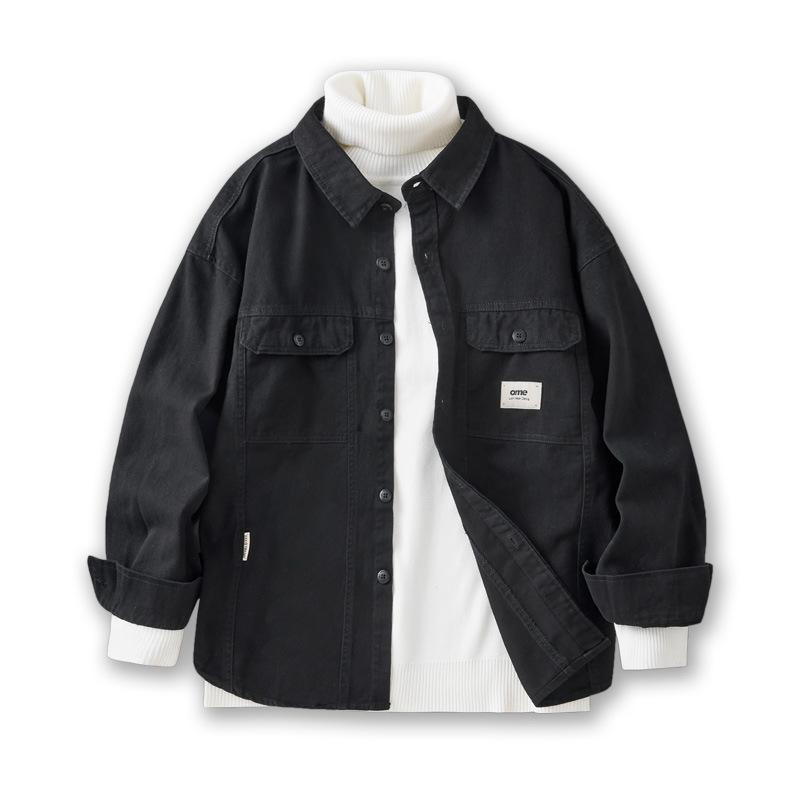 Spring New American Retro Work Shirt Jacket Men's New Loose Long-sleeved Shirt
