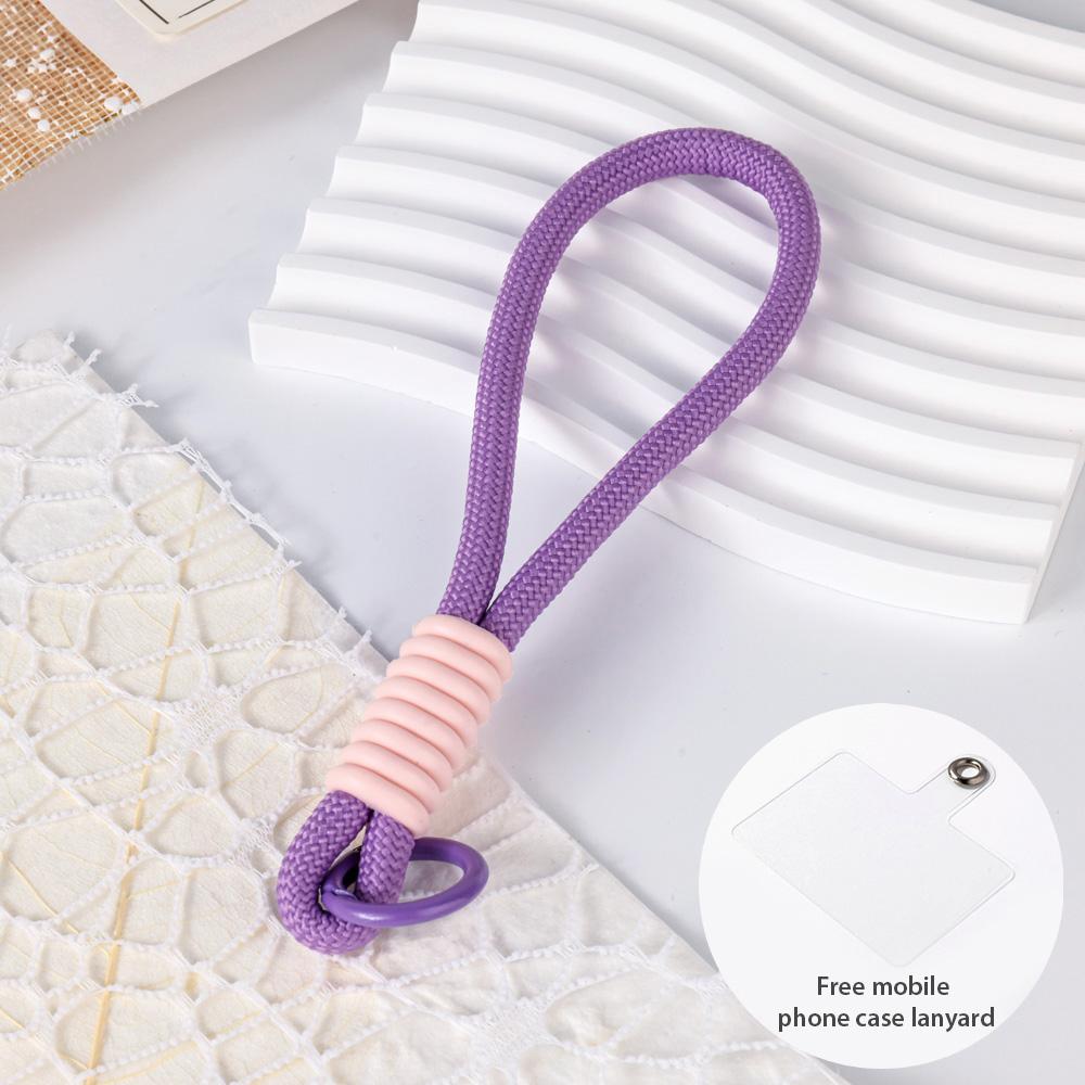 Multicolor Knot Mobile Phone Lanyard Creative Short Braided Lanyard Mobile Phone Case Key Ring Can Be Detachable To Preve