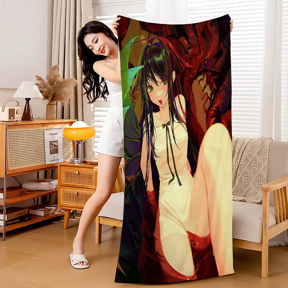 S-Saya No Uta The Song Of Saya Anime Beach Swimming Towel Soft Absorbent Washcloth Children's Gifts For Kids Travel Camping Gym