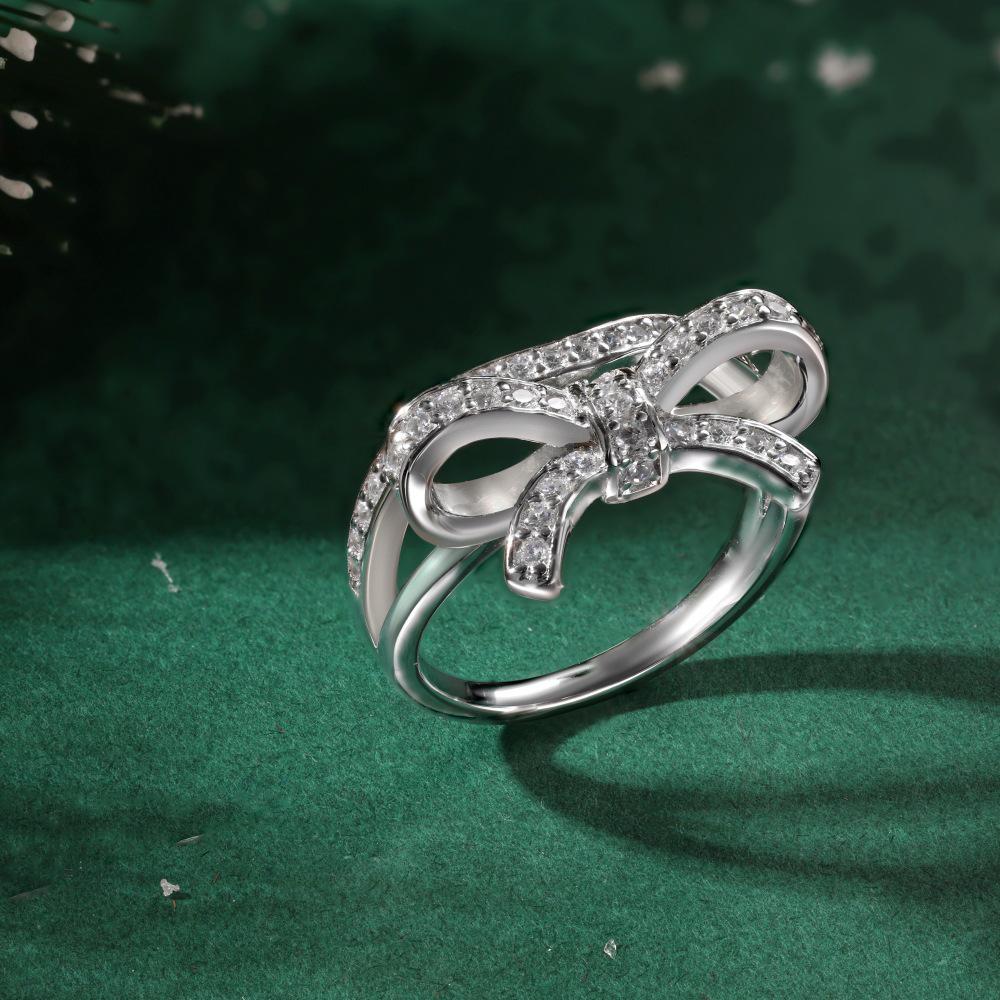 Δαχτυλίδι φιόγκος από ασήμι 925: Μοναδικό Στρωτό Σχέδιο για Γυναίκες και Κορίτσια