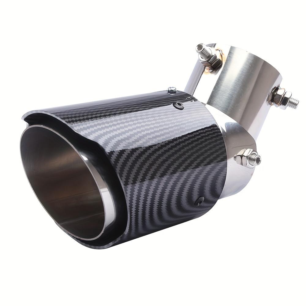 Car modification carbon fiber tailpipe, 63-89mm stainless steel tailpipe, adjustable elbow ABS plastic shell tailpipe