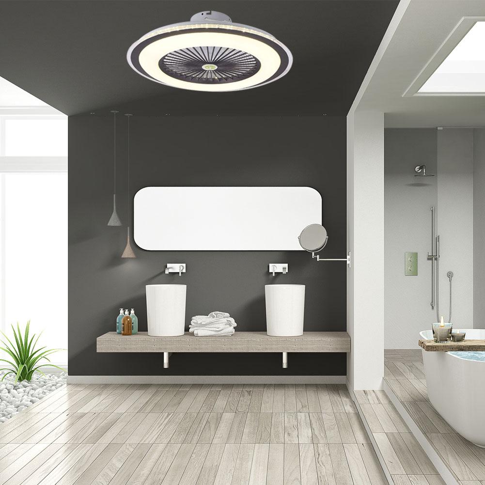 220V LED Remote Control Ceiling Fan Lamp 3 Colors Dimming for Living Room Children Bedroom