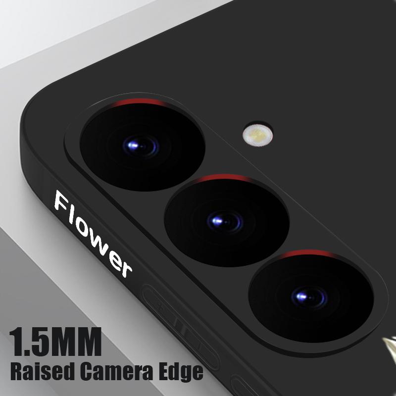 Rose Flower Paintings TPU Case For Samsung Galaxy S24 S25 FE S26 S25 S23 S22 Ultra A17 A56 A16 A55 A25 A15 A36 A54 5G Lanyard Soft Cover