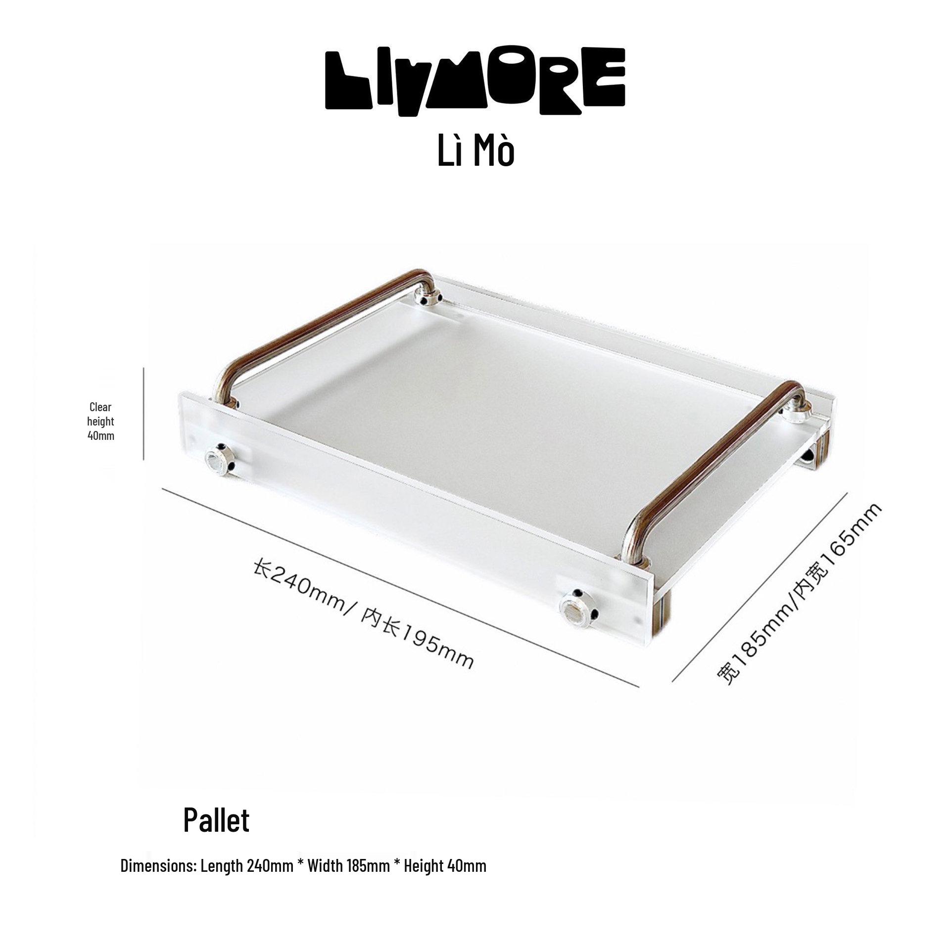 

Stainless Steel Handle Acrylic Storage Tray for Jewelry, Candles, and Household Display