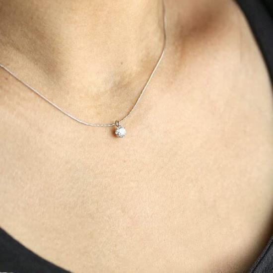 Šperky PT900 diamantový přívěsek náhrdelník H barva SI2 třída dobrý brus GGSJ třídění certifikát zahrnuté [Diamond World] dámský 0,3ct (Zdroj