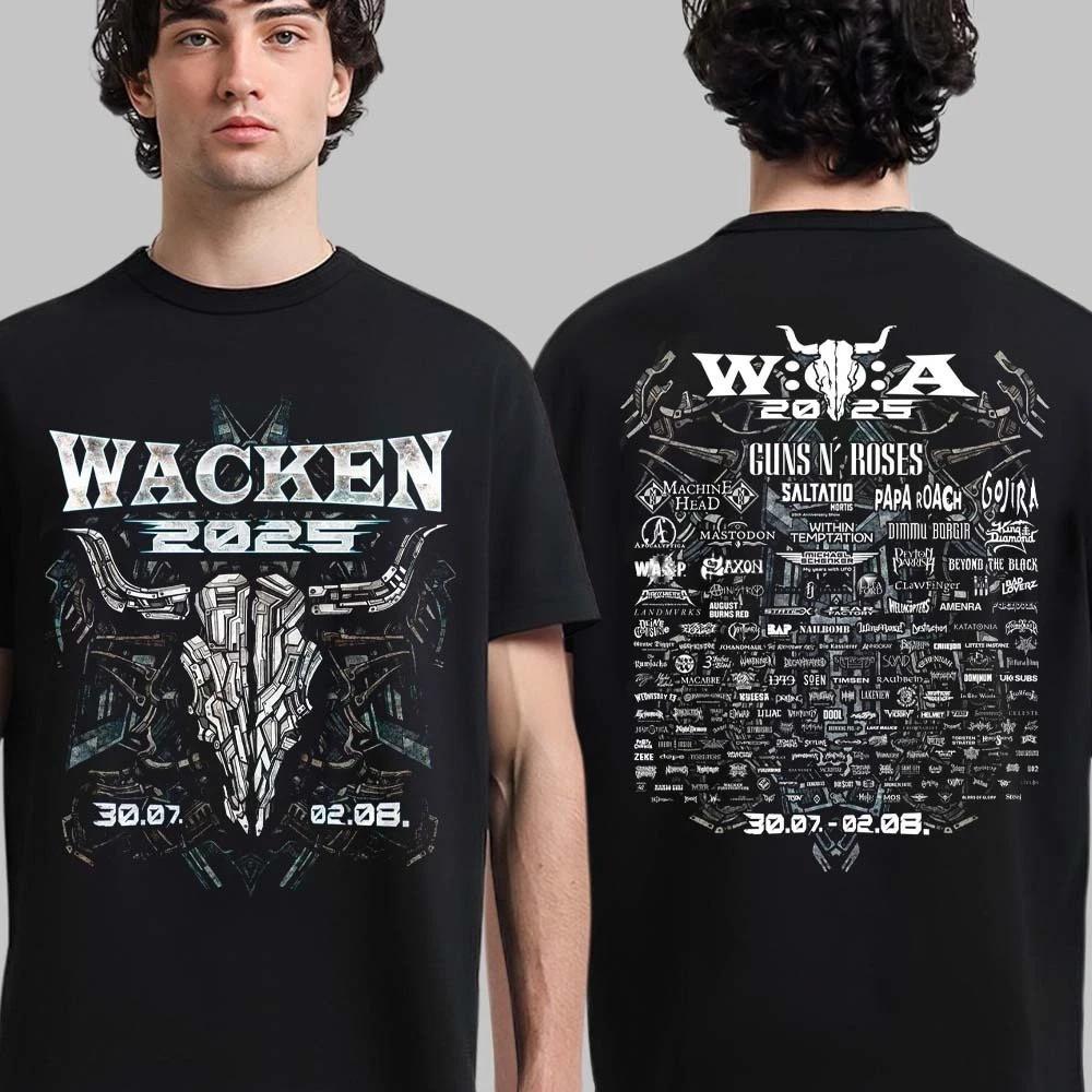 Wacken Open Air 2025 Festival From July 30 To August 2 Machine Two Sided T-Shirt Unisex T-Shirt XL
