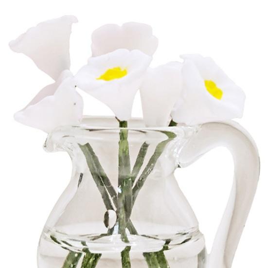 Creative Mini Glass Vase Transparent Plant Hydroponic Flower Durable Realistic Miniature Flower