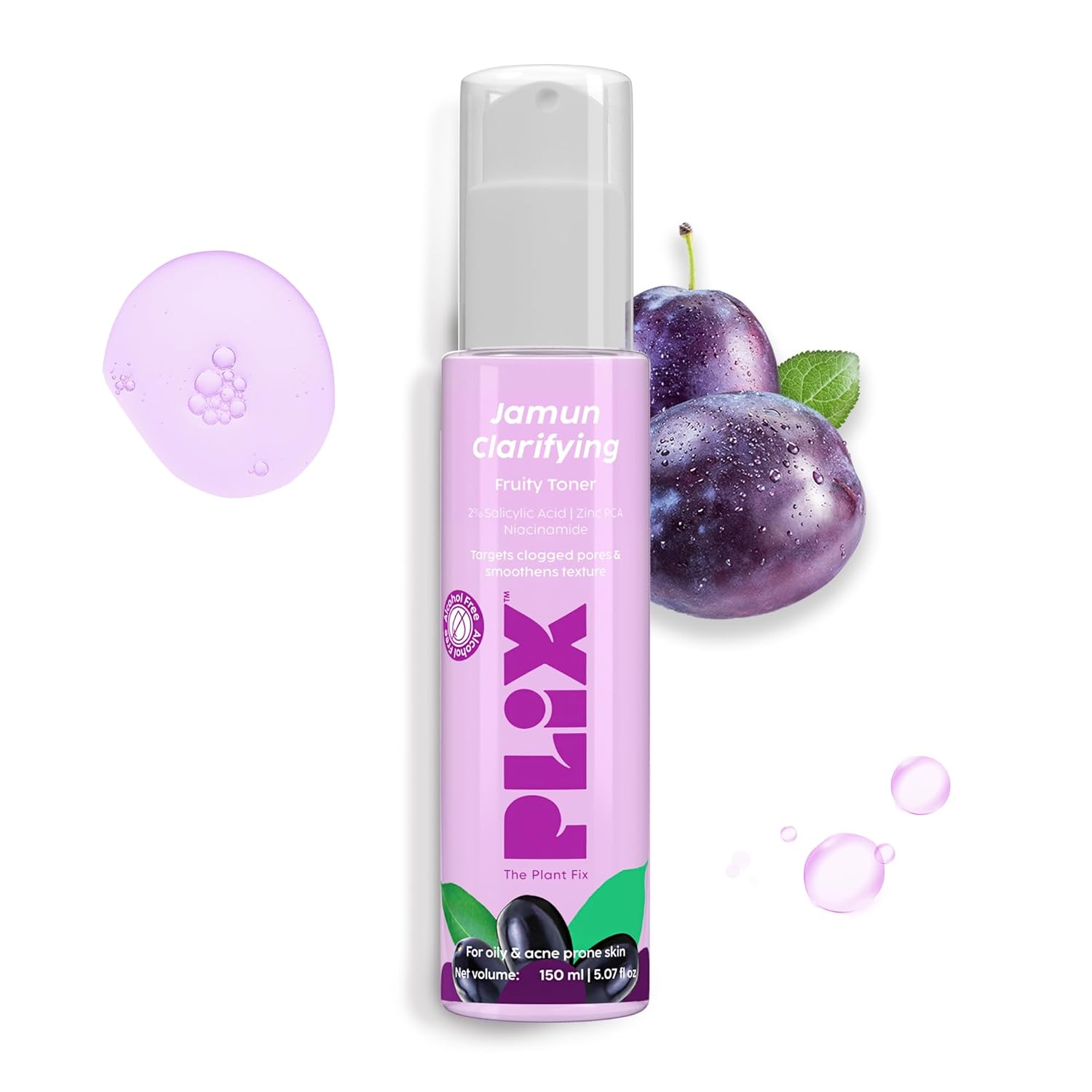 

PLIX - THE PLANT FIX Jamun Clarifying Fruity Toner 150 Ml Pack of 1 for Smooth, Hydrated Skin
