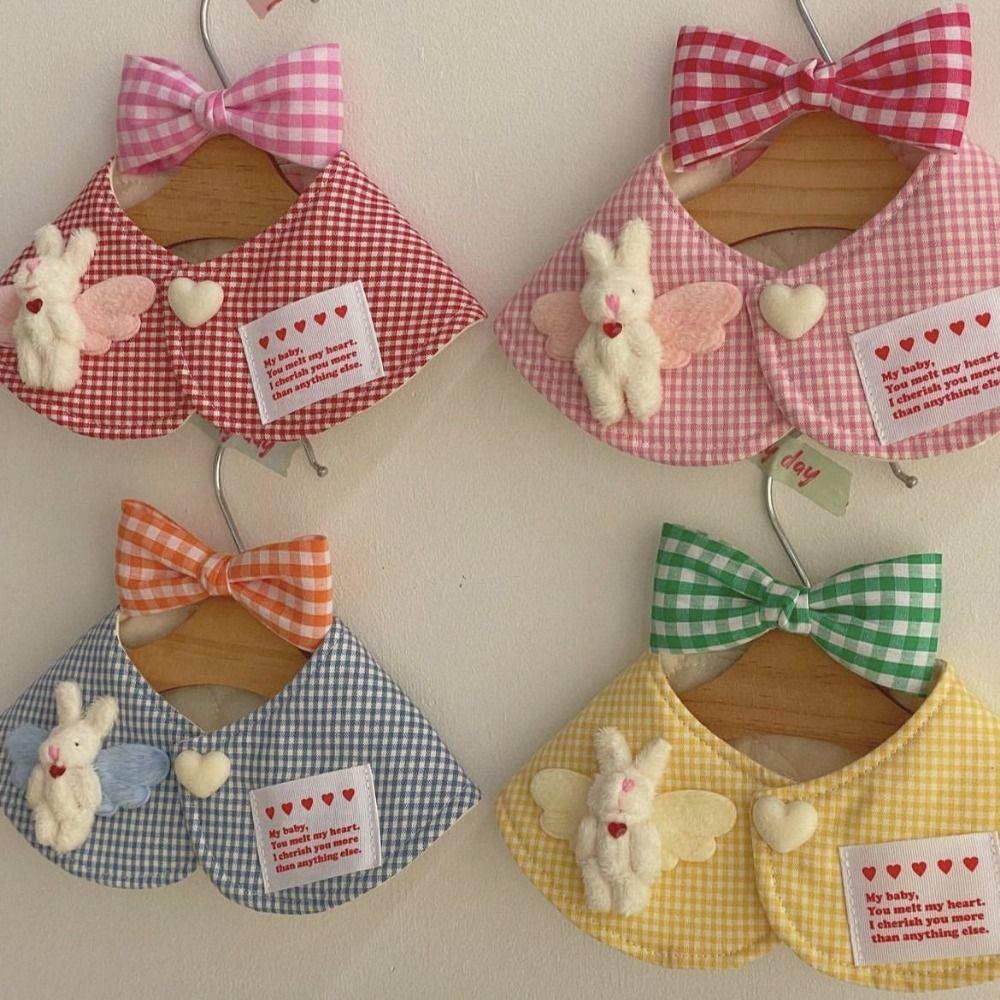 Lovely Cat Scarf Bowknot Pet Cloak Cute Pet Bibs Hair Clip Set Pet Party Supplies