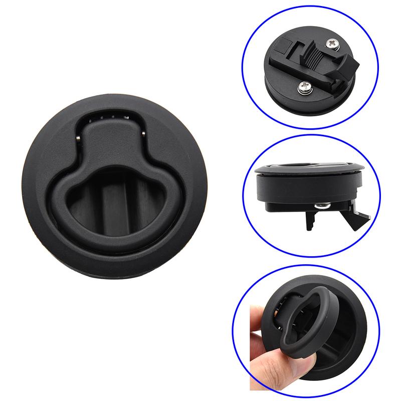 Round Flush Mount Hatch Plastic Handle Flush Marine Latch Cabinet Lift Pull Handle for RV Boat Deck Lock Stainless Steel Custom