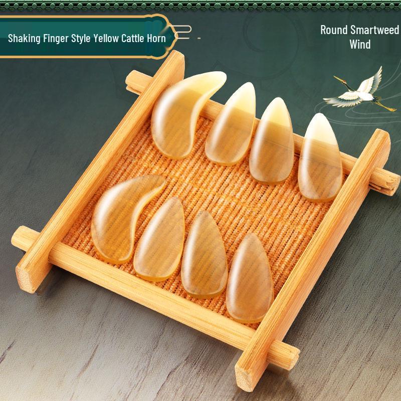 Natural Buffalo Horn Guzheng Finger Picks for Children, Beginners, Adults, and Professionals