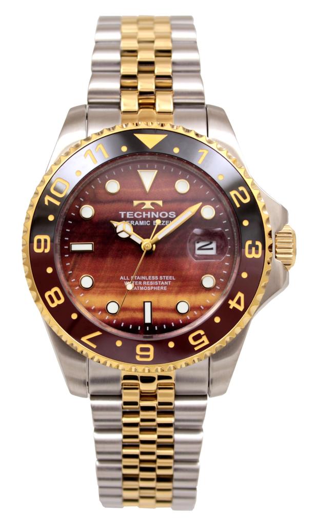 Technos T9C11TG Silver Water Resistant to 10 Date Display Men's Watch, ATM,