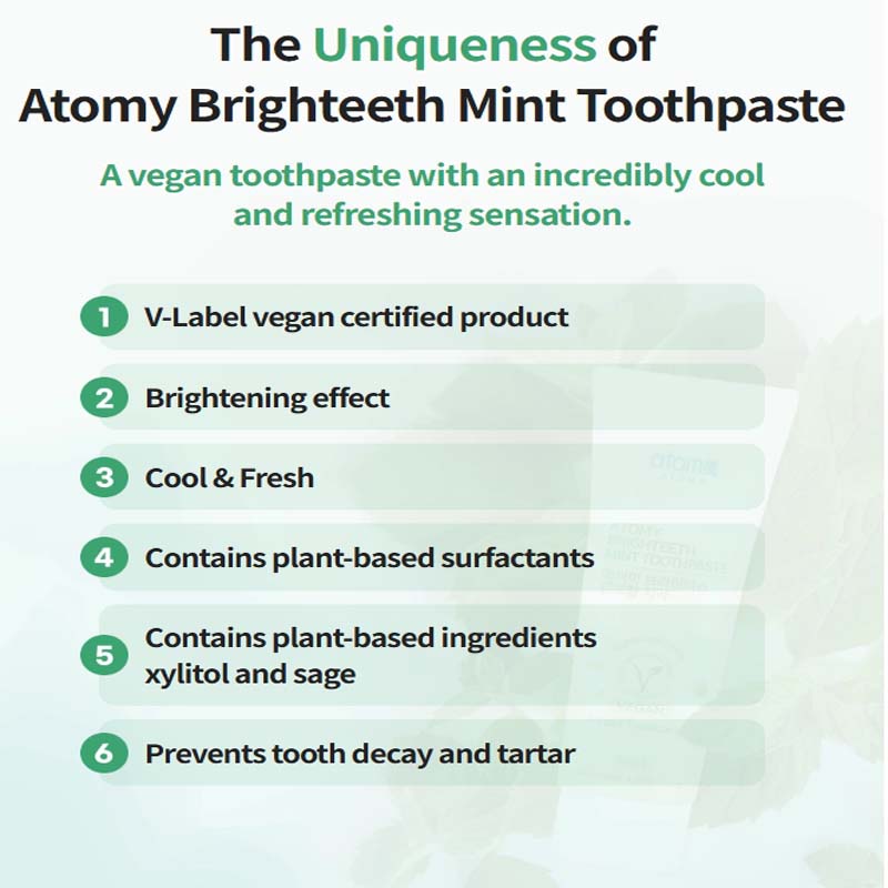 (3ea)Atomy Brighteeth Mint Toothpaste 150g