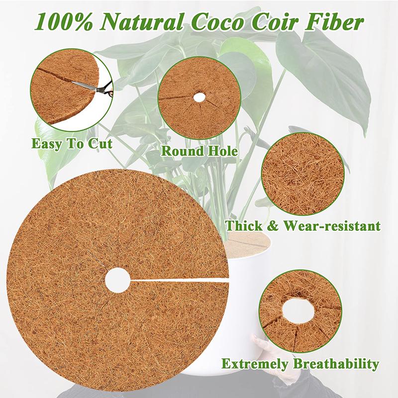 Coconut Fiber Mulch Ring Tree Plant Protector Mat Tree Protection Ring Plant Pot Soil Cover Veranda Garden Greenhouse Tarpaulin