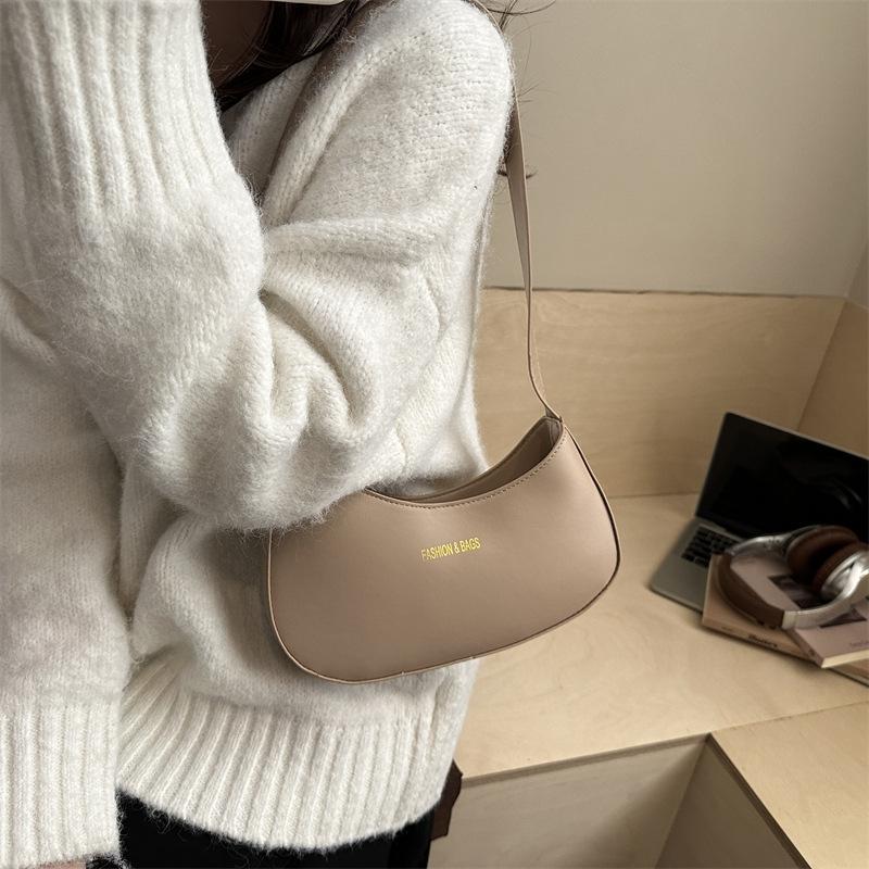 Retro Oily Underarm Bag 2025 European and American Shoulder Bag Women's Bag Wholesale Fashion Hobo Underarm Bag