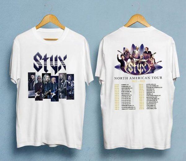 Styx Shirt  Styx Band World Tour Dates and Setlist Tour Concert 2024 2025 Unisex T-Shirt XXXXL