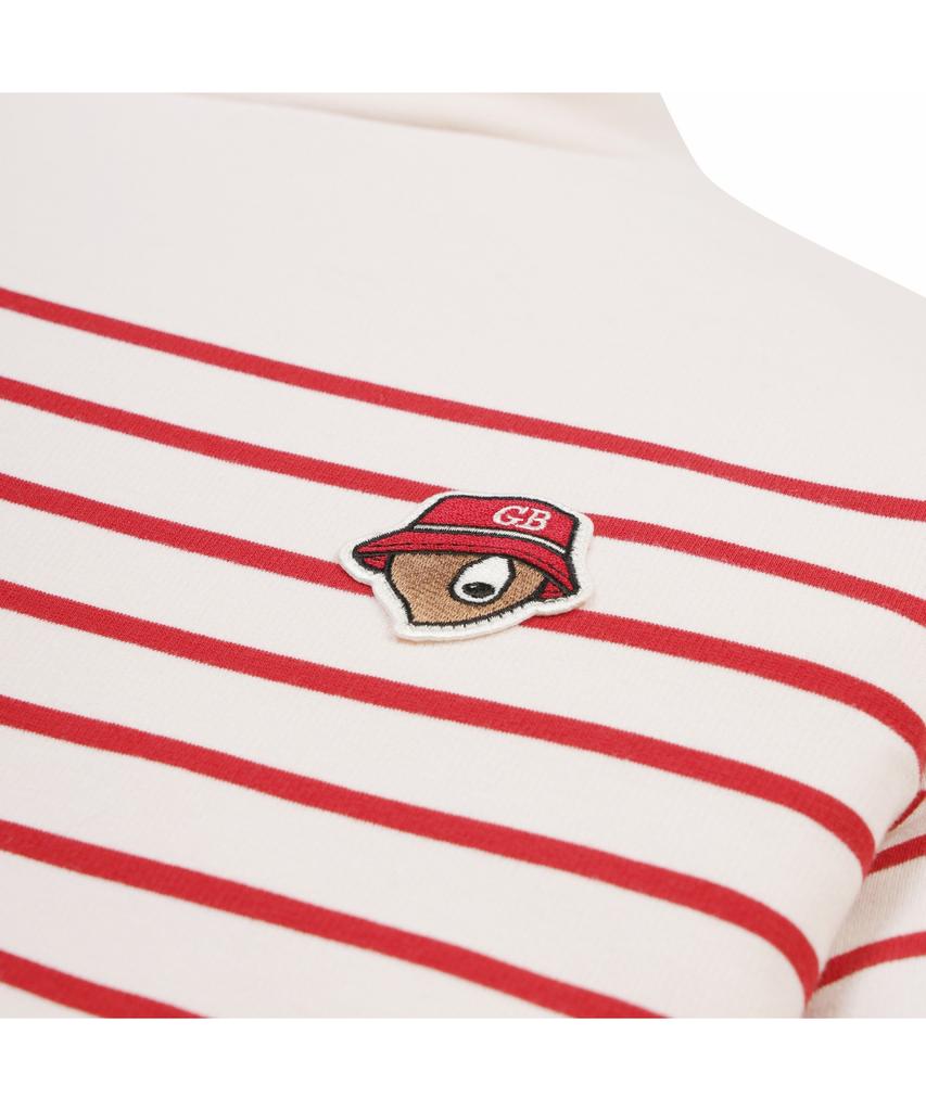 Goldeunbeeo (W) Mock-Neck Striped T-Shirt G5Tam26161Bex