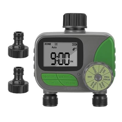 Automatic Watering Double Automatic 2 Large Screen Waterproof LED Potted Plant Irrigation Water Rain Gardening Timer, Timer, Waterer, Outlets, Panel,